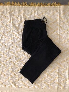 Black Drawstring Waist Jogger Pants